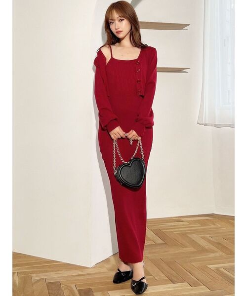 RESEXXY（リゼクシー）の「カーディガンコンビニットワンピース