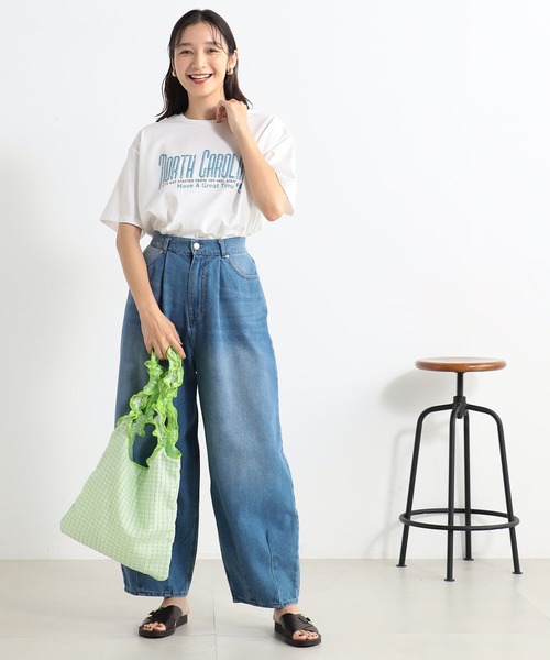 FOUND GOOD（ファウンドグッド）の「フリフリトート（トートバッグ・レディース・ブルー系2/ブラック/ピンク系2/グリーン系2・FREE）」の7枚目の写真