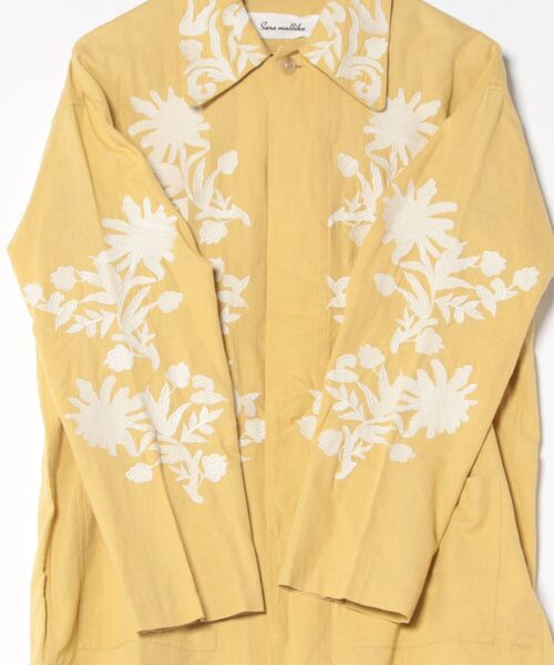 sara mallika(サラ マリカ)の「C.LINEN BIG FLOWER EMB JKT(その他アウター・レディース・オレンジ/イエロー・FREE)」の4枚目の写真