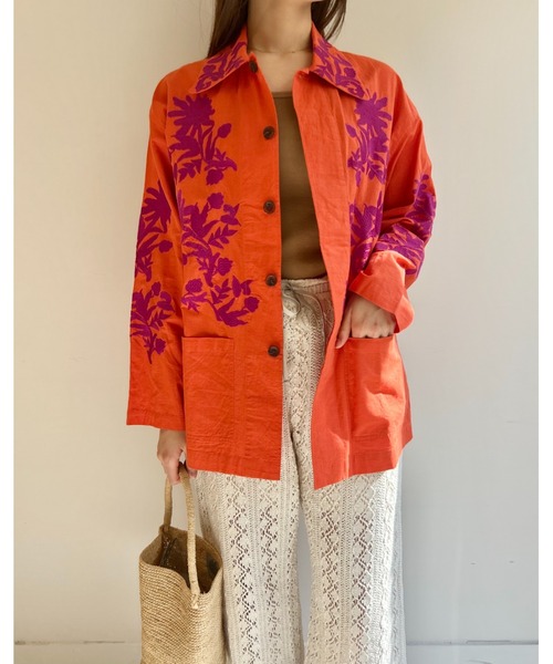sara mallika（サラ マリカ）の「C.LINEN BIG FLOWER EMB JKT（その他