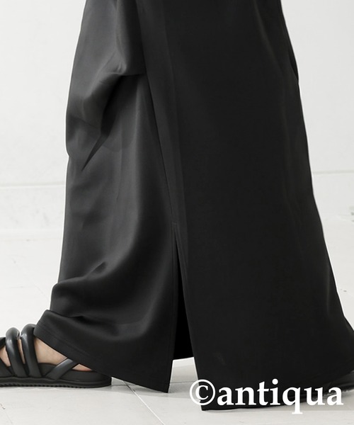 antiqua（アンティカ）の「サイドタックロングスカート（スカート・レディース・ブラック・P/R）」の12枚目の写真
