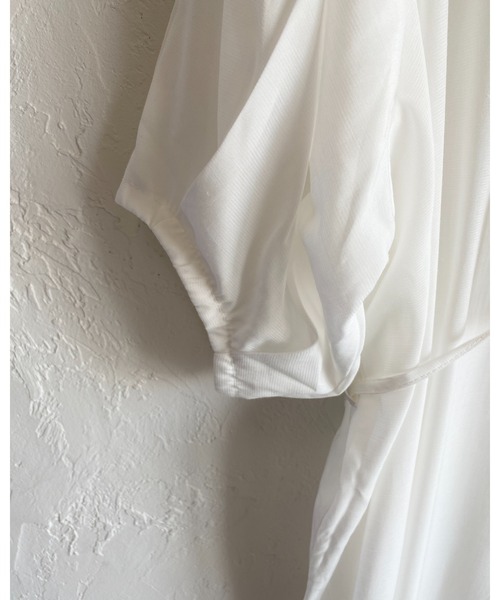 She's Closet（シーズクローゼット）の「レースビスチェドッキングウエストマーク半袖Aラインフレアロング丈シャツワンピース（シャツワンピース・レディース・グレー/ホワイト/ブラック・FREE）」の21枚目の写真