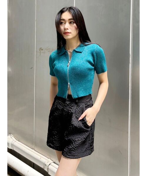 EVRIS（エヴリス）の「ラメWZIPニット（ニット/セーター・レディース・ブラック/グレー/ブルー/ピンク・FREE）」の20枚目の写真