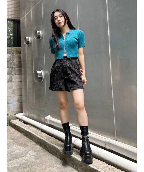 EVRIS（エヴリス）の「ラメWZIPニット（ニット/セーター・レディース・ブラック/グレー/ブルー/ピンク・FREE）」の18枚目の写真