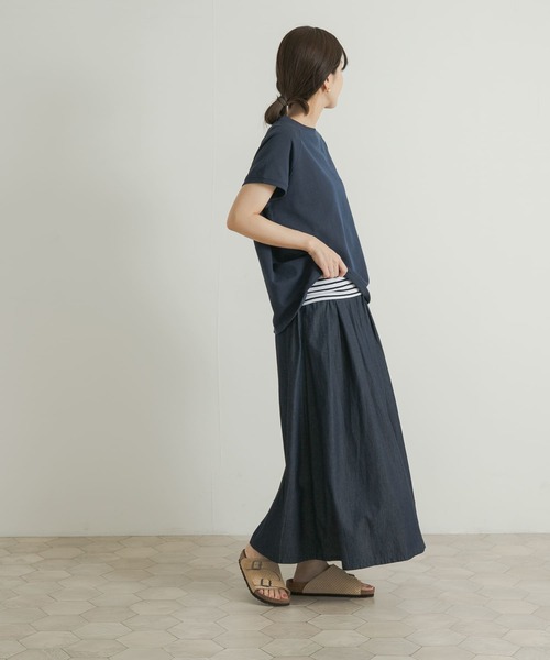 URBAN RESEARCH DOORS（アーバンリサーチドアーズ）の「梨地フレンチプルオーバー（Tシャツ/カットソー・レディース・ネイビー/カーキ/ナチュラル・MEDIUM）」の12枚目の写真