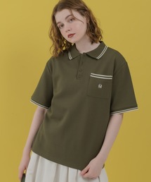 ライン入りカノコポロシャツ