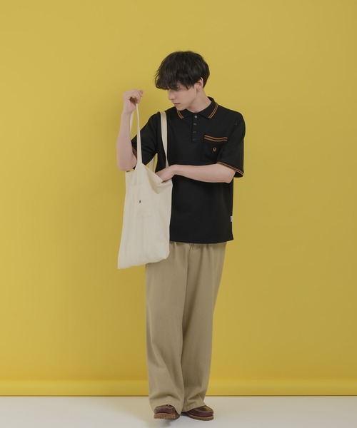 MUHET（ミュエータ）の「ライン入りカノコポロシャツ（ポロシャツ・レディース・ブラック/ライトブルー/ネイビー/カーキ・MEDIUM/X-LARGE）」の17枚目の写真