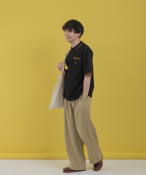 MUHET（ミュエータ）の「ライン入りカノコポロシャツ（ポロシャツ・レディース・ブラック/ライトブルー/ネイビー/カーキ・MEDIUM/X-LARGE）」の18枚目の写真