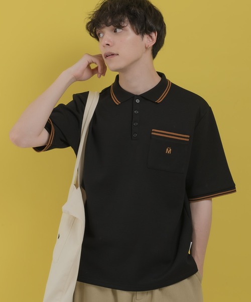 MUHET（ミュエータ）の「ライン入りカノコポロシャツ（ポロシャツ・レディース・ブラック/ライトブルー/ネイビー/カーキ・MEDIUM/X-LARGE）」の14枚目の写真