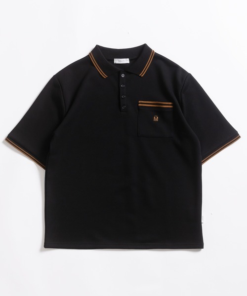 MUHET（ミュエータ）の「ライン入りカノコポロシャツ（ポロシャツ・レディース・ブラック/ライトブルー/ネイビー/カーキ・MEDIUM/X-LARGE）」の5枚目の写真