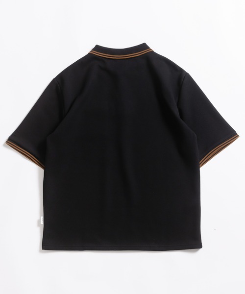 MUHET（ミュエータ）の「ライン入りカノコポロシャツ（ポロシャツ・レディース・ブラック/ライトブルー/ネイビー/カーキ・MEDIUM/X-LARGE）」の6枚目の写真