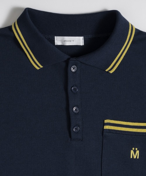 MUHET（ミュエータ）の「ライン入りカノコポロシャツ（ポロシャツ・レディース・ブラック/ライトブルー/ネイビー/カーキ・MEDIUM/X-LARGE）」の21枚目の写真