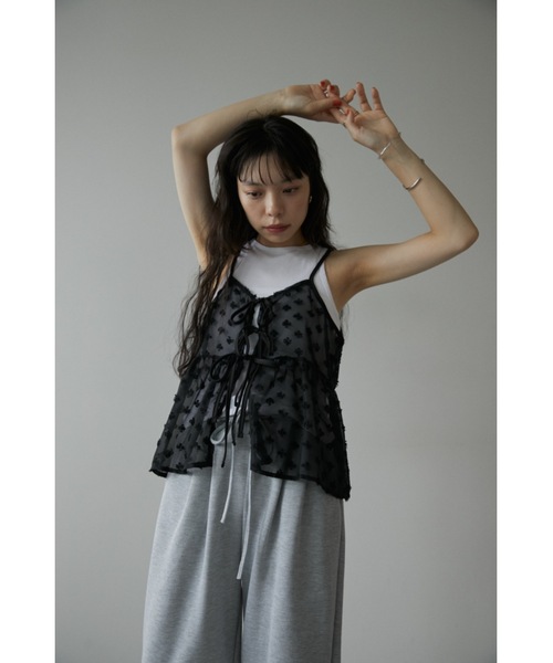 DRWCYS(ドロシーズ)の「フラワーシアートップス(キャミソール・レディース・ブラック/ホワイト・FREE)」の21枚目の写真