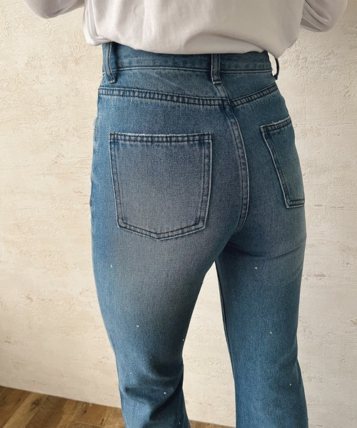 favclo.（ファブクロ）の「rhinestone denim pants / ラインストーンデニムパンツ（デニムパンツ・レディース・ライトブルー・LARGE/SMALL）」の6枚目の写真