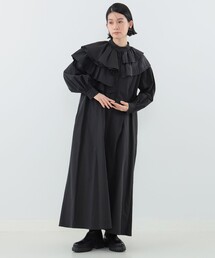 CAROLINA GLASER / ボリュームフリル シャツワンピース