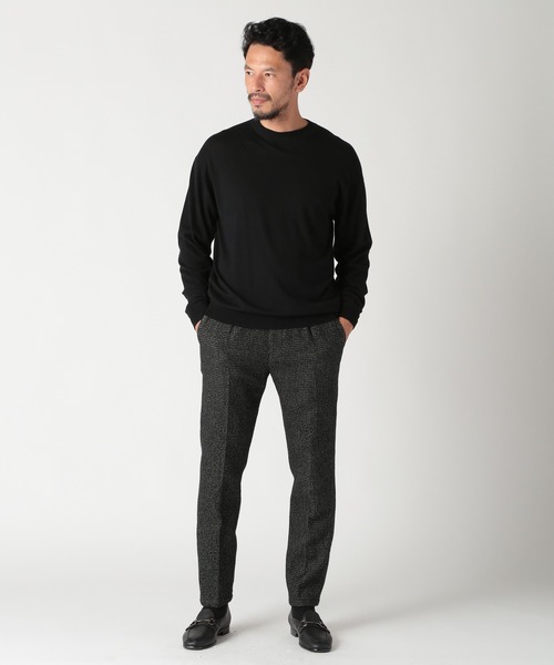 MEN'S BIGI(メンズビギ)の「16Gハイゲージクルーニットソー(ニット/セーター・メンズ・ブラウン/ベージュ/ブルー/ブラック・01/02/03/04)」の12枚目の写真