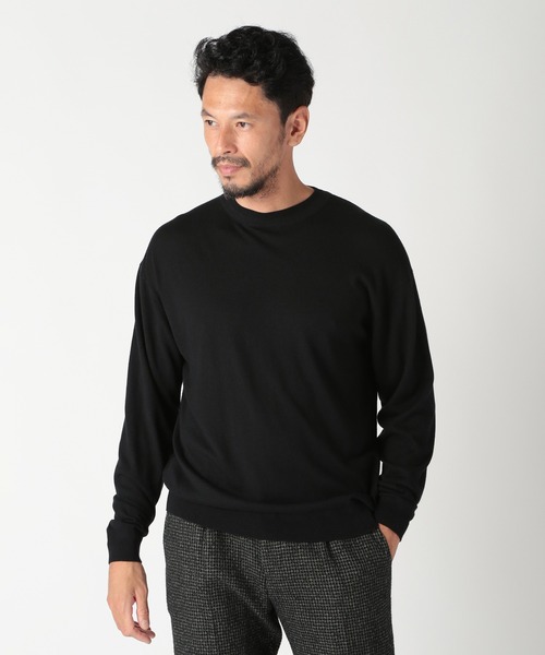 MEN'S BIGI(メンズビギ)の「16Gハイゲージクルーニットソー(ニット/セーター・メンズ・ブラウン/ベージュ/ブルー/ブラック・01/02/03/04)」の8枚目の写真