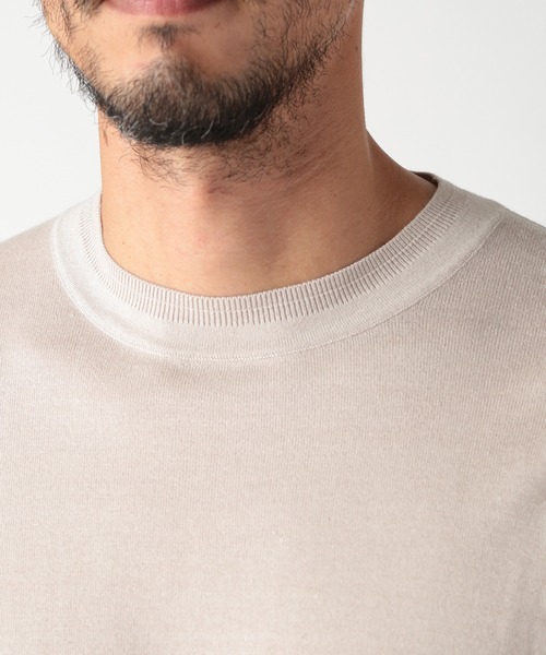 MEN'S BIGI(メンズビギ)の「16Gハイゲージクルーニットソー(ニット/セーター・メンズ・ブラウン/ベージュ/ブルー/ブラック・01/02/03/04)」の15枚目の写真