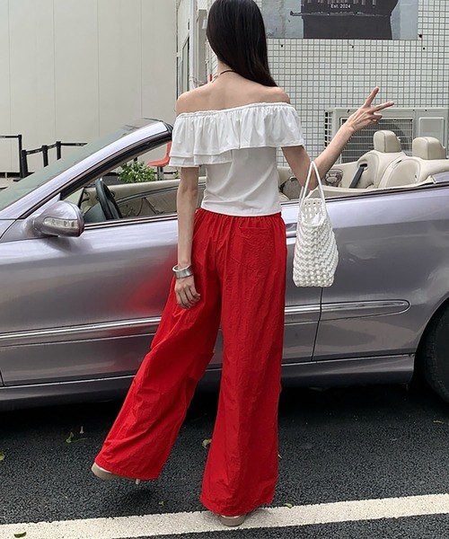 ラナン　lanan ナイロンピンクパンツ ラナン lanan ナイロンピンクパンツ