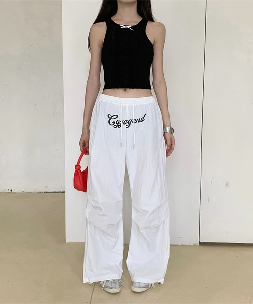 フロントロゴストリングナイロンパンツ（その他パンツ）｜LYEON