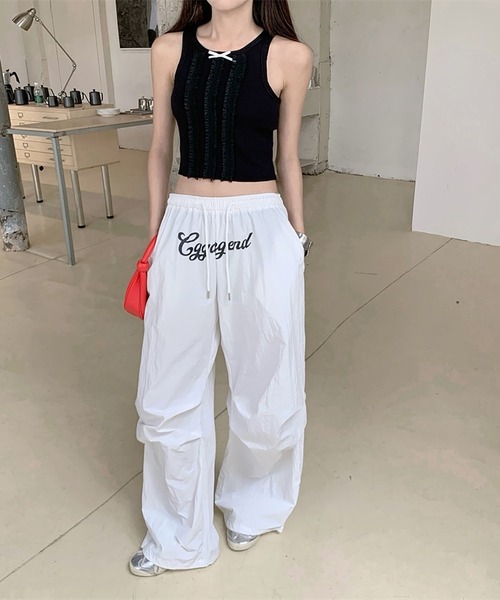 LYEON(リヨン)の「フロントロゴストリングナイロンパンツ(その他パンツ・レディース・ブラック/ブルー/ホワイト/レッド・FREE)」の17枚目の写真