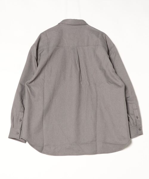 Subciety（サブサエティ）の「WOOL-LIKE LOOSE SHIRT（シャツ/ブラウス・メンズ・ホワイト/ブラック/ブラウン/グレー・SMALL/MEDIUM/LARGE/X-LARGE）」の8枚目の写真