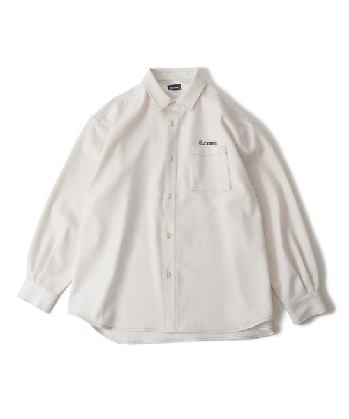 Subciety（サブサエティ）の「WOOL-LIKE LOOSE SHIRT（シャツ/ブラウス・メンズ・ホワイト/ブラック/ブラウン/グレー・SMALL/MEDIUM/LARGE/X-LARGE）」の16枚目の写真