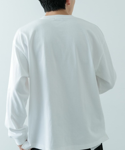 ITEMS URBANRESEARCH(アイテムズ アーバンリサーチ)の「天竺 ワンポイント ヘンリーL.スリーブT(Tシャツ/カットソー・メンズ・ベージュ/その他1/ホワイト/ブルー/ブラック・MEDIUM/LARGE)」の8枚目の写真