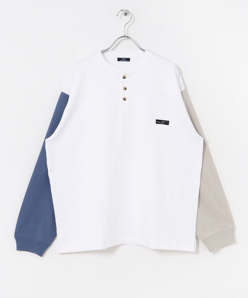 ITEMS URBANRESEARCH(アイテムズ アーバンリサーチ)の「天竺 ワンポイント ヘンリーL.スリーブT(Tシャツ/カットソー・メンズ・ベージュ/その他1/ホワイト/ブルー/ブラック・MEDIUM/LARGE)」の21枚目の写真