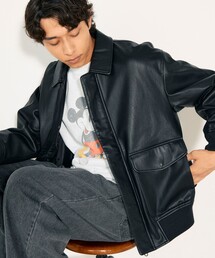 【GLOSTER/グロスター】フェイクレザーブルゾン A-2 UNISEX