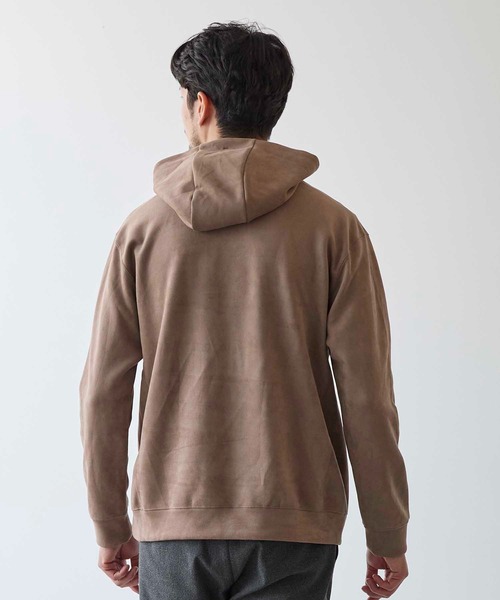 UNION STATION（ユニオンステーション）の「フェイクスエードプルオーバーパーカー（パーカー・メンズ・ブラック/ベージュ/ホワイト/ブルー・LL/L/M）」の7枚目の写真