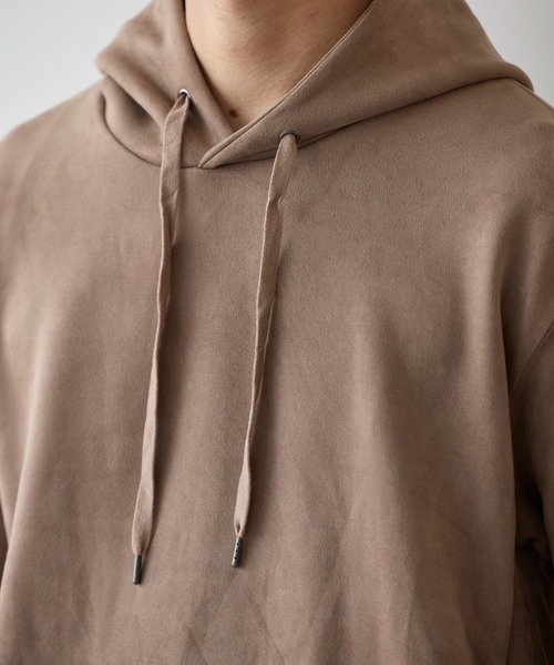 UNION STATION（ユニオンステーション）の「フェイクスエードプルオーバーパーカー（パーカー・メンズ・ブラック/ベージュ/ホワイト/ブルー・LL/L/M）」の8枚目の写真