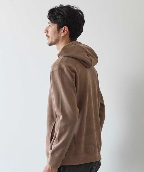 UNION STATION（ユニオンステーション）の「フェイクスエードプルオーバーパーカー（パーカー・メンズ・ブラック/ベージュ/ホワイト/ブルー・LL/L/M）」の6枚目の写真