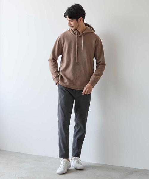 UNION STATION（ユニオンステーション）の「フェイクスエードプルオーバーパーカー（パーカー・メンズ・ブラック/ベージュ/ホワイト/ブルー・LL/L/M）」の9枚目の写真