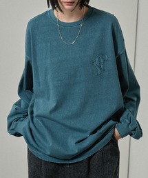 Alfred Alex | 【Alfred Alex】ヴィンテージメイクデザイン ビッグピグメントダメージパッチロゴTシャツ(Tシャツ/カットソー)