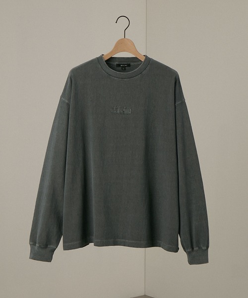 Alfred Alex（アルフレッドアレックス）の「【Alfred Alex】ヴィンテージメイクデザイン ビッグピグメントダメージパッチロゴTシャツ（Tシャツ/カットソー・メンズ・オフホワイト/ブラック/ワイン/チャコールグレー/グレイッシュブルー/ワイン系/ブラック系/ブルー系/ダークグリーン・M/L）」の19枚目の写真