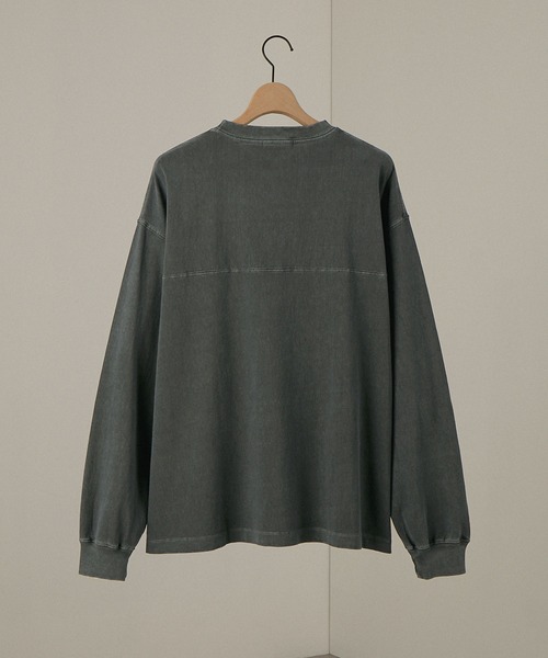 Alfred Alex（アルフレッドアレックス）の「【Alfred Alex】ヴィンテージメイクデザイン ビッグピグメントダメージパッチロゴTシャツ（Tシャツ/カットソー・メンズ・オフホワイト/ブラック/ワイン/チャコールグレー/グレイッシュブルー/ワイン系/ブラック系/ブルー系/ダークグリーン・M/L）」の20枚目の写真