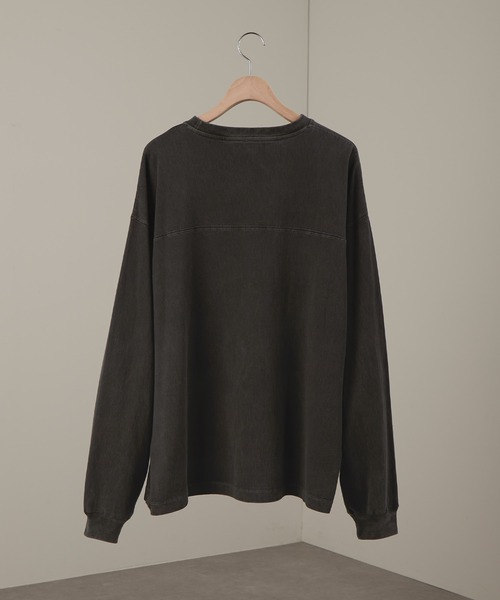 Alfred Alex（アルフレッドアレックス）の「【Alfred Alex】ヴィンテージメイクデザイン ビッグピグメントダメージパッチロゴTシャツ（Tシャツ/カットソー・メンズ・オフホワイト/ブラック/ワイン/チャコールグレー/グレイッシュブルー/ワイン系/ブラック系/ブルー系/ダークグリーン・M/L）」の11枚目の写真