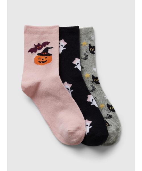 GAP(ギャップ)の「ハロウィン クルーソックス 3足セット (キッズ)(ソックス/靴下・キッズ・マルチ・S/M/L)」の1枚目の写真