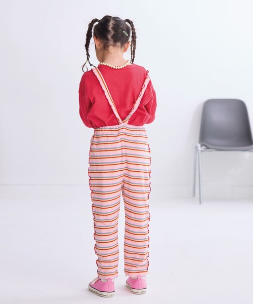 HOGAN RANCH WEAR（ホーガンランチウエア）の「パイルメロー2wayサロペット（サロペット/オーバーオール・キッズ・グリーン/レッド/オフホワイト/ライトブルー/ミント/ピンク・100/80/120/110/90）」の17枚目の写真