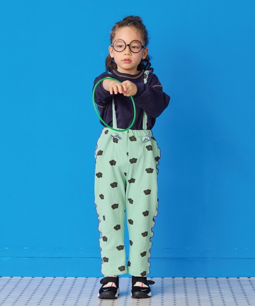 HOGAN RANCH WEAR（ホーガンランチウエア）の「パイルメロー2wayサロペット（サロペット/オーバーオール・キッズ・グリーン/レッド/オフホワイト/ライトブルー/ミント/ピンク・100/80/120/110/90）」の15枚目の写真