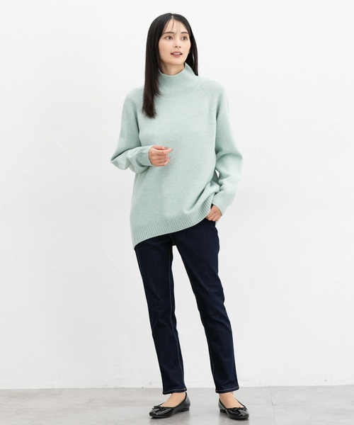 Honeys（ハニーズ）の「スリムデニムスキニー（股下６４ｃｍ）（デニムパンツ・レディース・ワンウォッシュ/ブラック・LL/SS/S/M/L）」の9枚目の写真