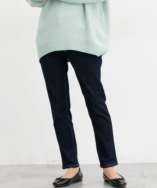 Honeys（ハニーズ）の「スリムデニムスキニー（股下６４ｃｍ）（デニムパンツ・レディース・ワンウォッシュ/ブラック・LL/SS/S/M/L）」の10枚目の写真