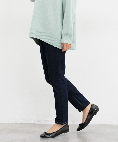 Honeys（ハニーズ）の「スリムデニムスキニー（股下６４ｃｍ）（デニムパンツ・レディース・ワンウォッシュ/ブラック・LL/SS/S/M/L）」の11枚目の写真