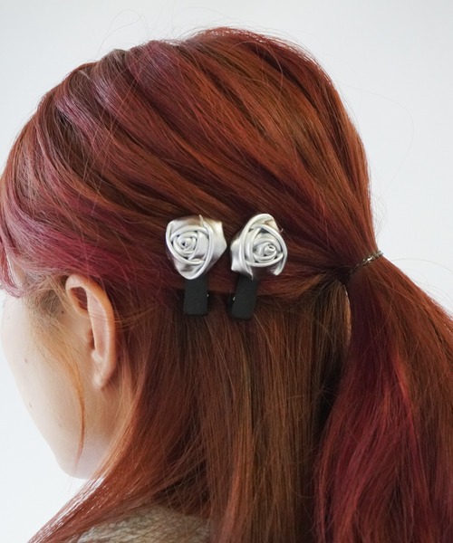 セール】【 Port / ポート 】 ローズ 韓国風 ヘアクリップ / バラ 薔薇
