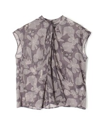 TOMORROWLAND collection | ブルーナフラワープリント タックドレープブラウス(シャツ/ブラウス)