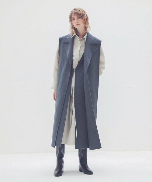 DRESSLAVE(ドレスレイブ)の「front dual face rever gilet(フロントデュアルフェイスリバージレ)(ベスト・レディース・グレー・38)」の2枚目の写真