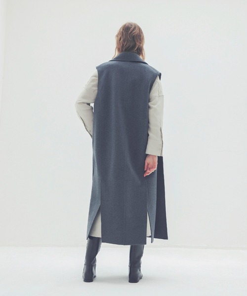DRESSLAVE(ドレスレイブ)の「front dual face rever gilet(フロントデュアルフェイスリバージレ)(ベスト・レディース・グレー・38)」の4枚目の写真