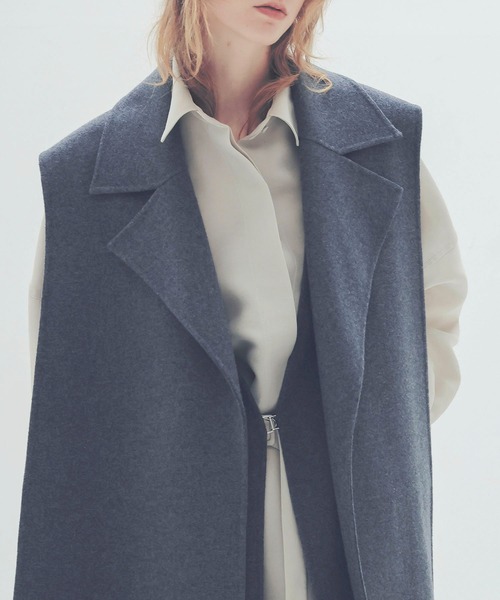 DRESSLAVE(ドレスレイブ)の「front dual face rever gilet(フロントデュアルフェイスリバージレ)(ベスト・レディース・グレー・38)」の5枚目の写真