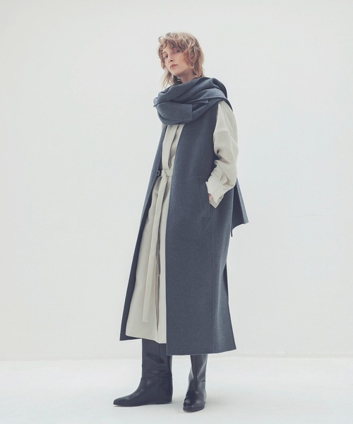 DRESSLAVE(ドレスレイブ)の「front dual face rever gilet(フロントデュアルフェイスリバージレ)(ベスト・レディース・グレー・38)」の7枚目の写真